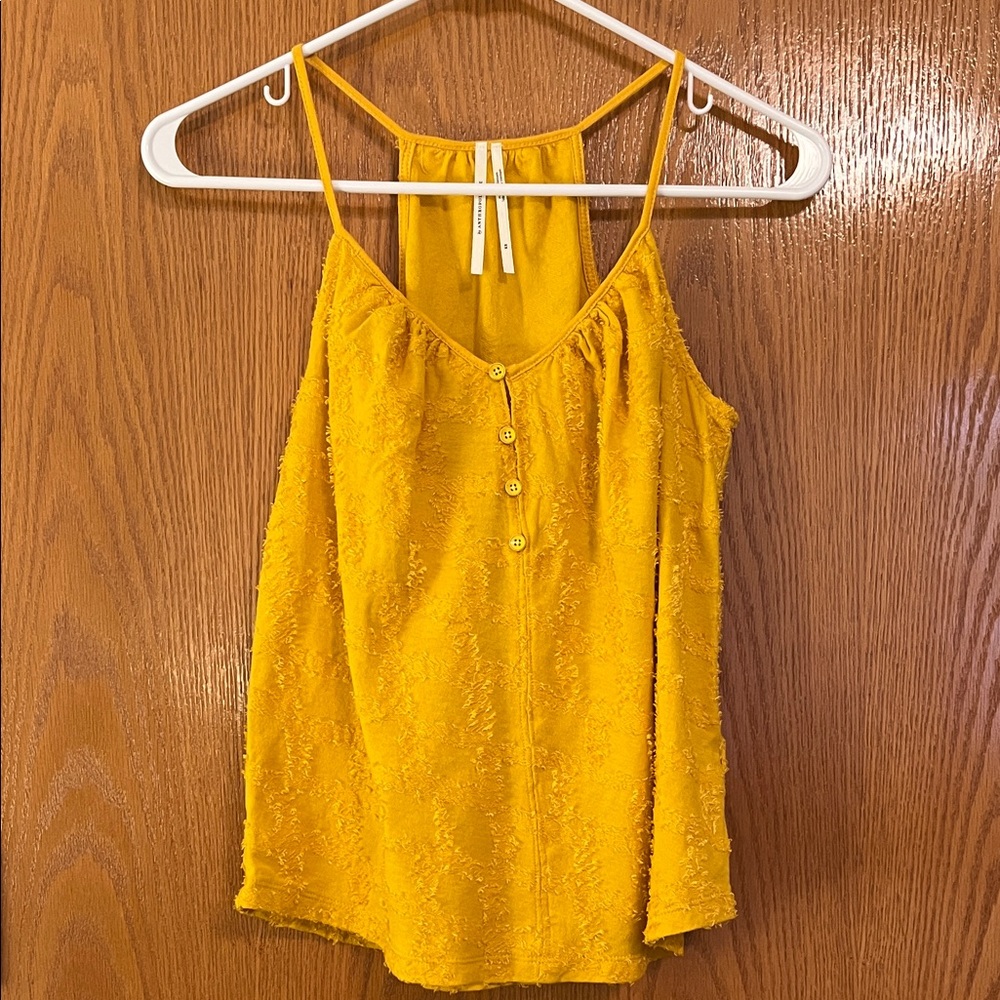 Anthropologie Mustard Tank
